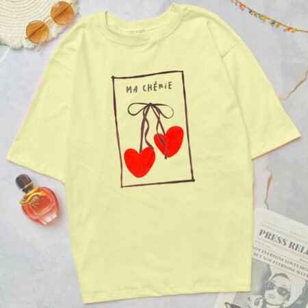 T-shirt Estampada Ma Chérie Camiseta Feminina Street Style Basic