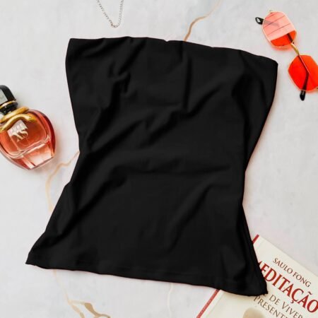 Cropped Blusinha Tomara que Caia com Elástico em Suplex Basic